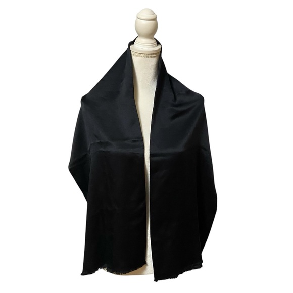 CHRISTIAN DIOR Silk Scarf Printed Pattern Black & Gold Vintage - Picture 13 of 16